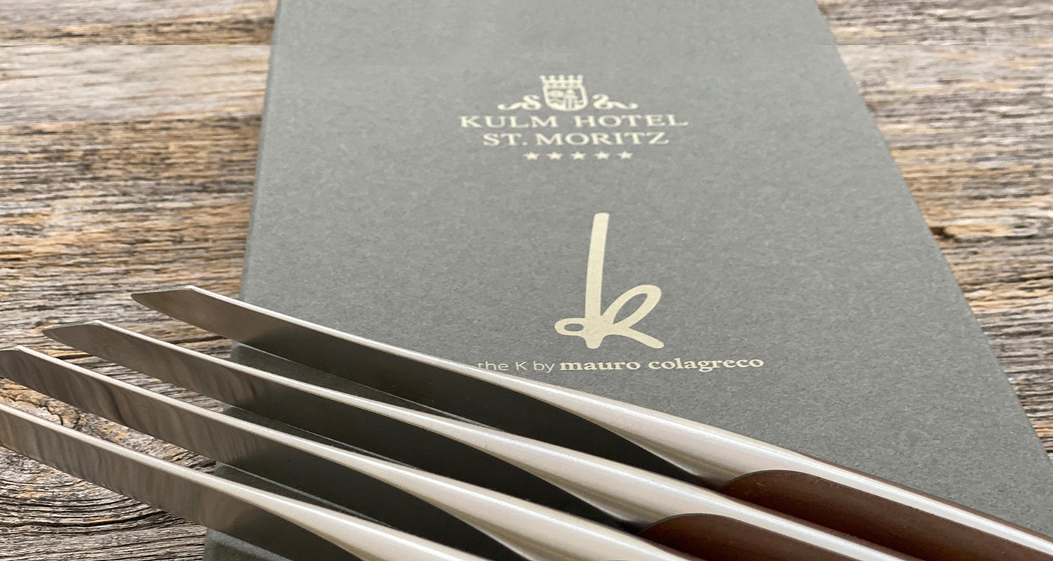 Kulm / The K / by Mauro Colagreco / gravierte sknife Messer