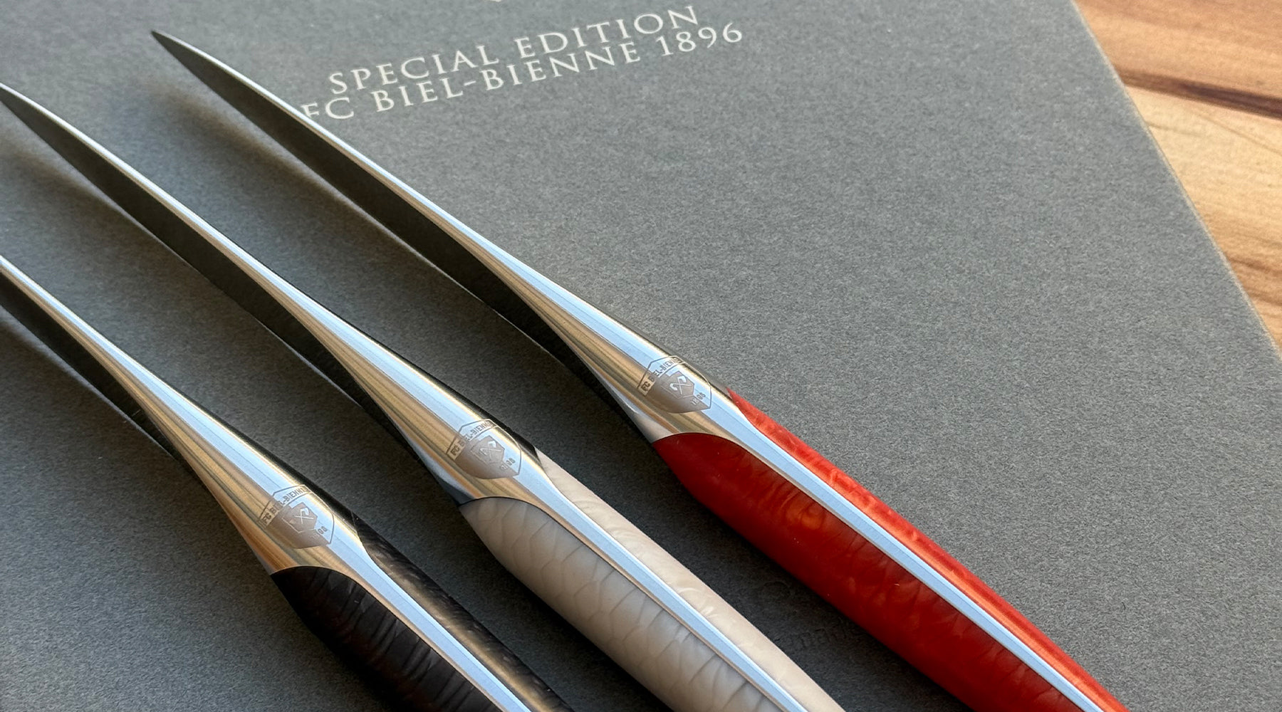 sknife table knife assorted 3 pieces (Special Edition FC Biel-Bienne 1896)