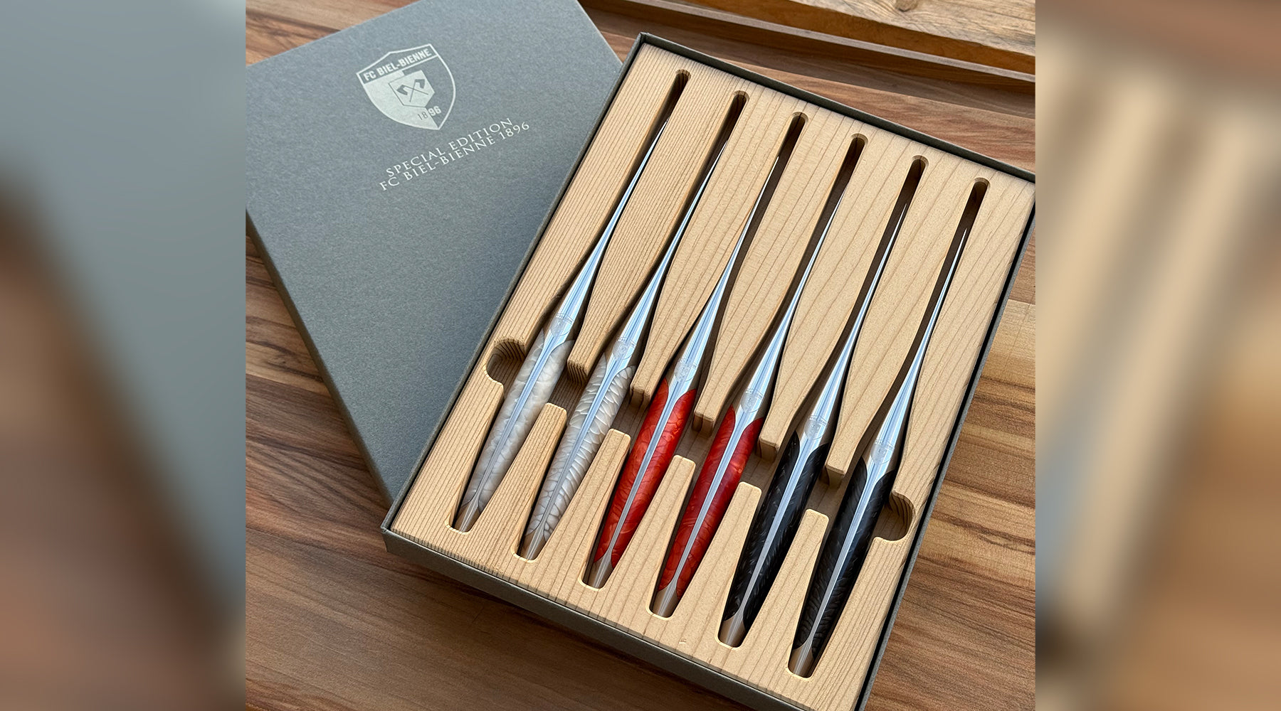 sknife table knife assorted 6 pieces (Special Edition FC Biel-Bienne 1896)