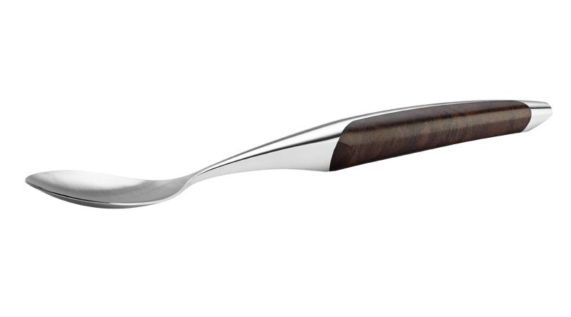 sknife Löffel, Chirurgenstahl, stabilisiertes Walnussholz