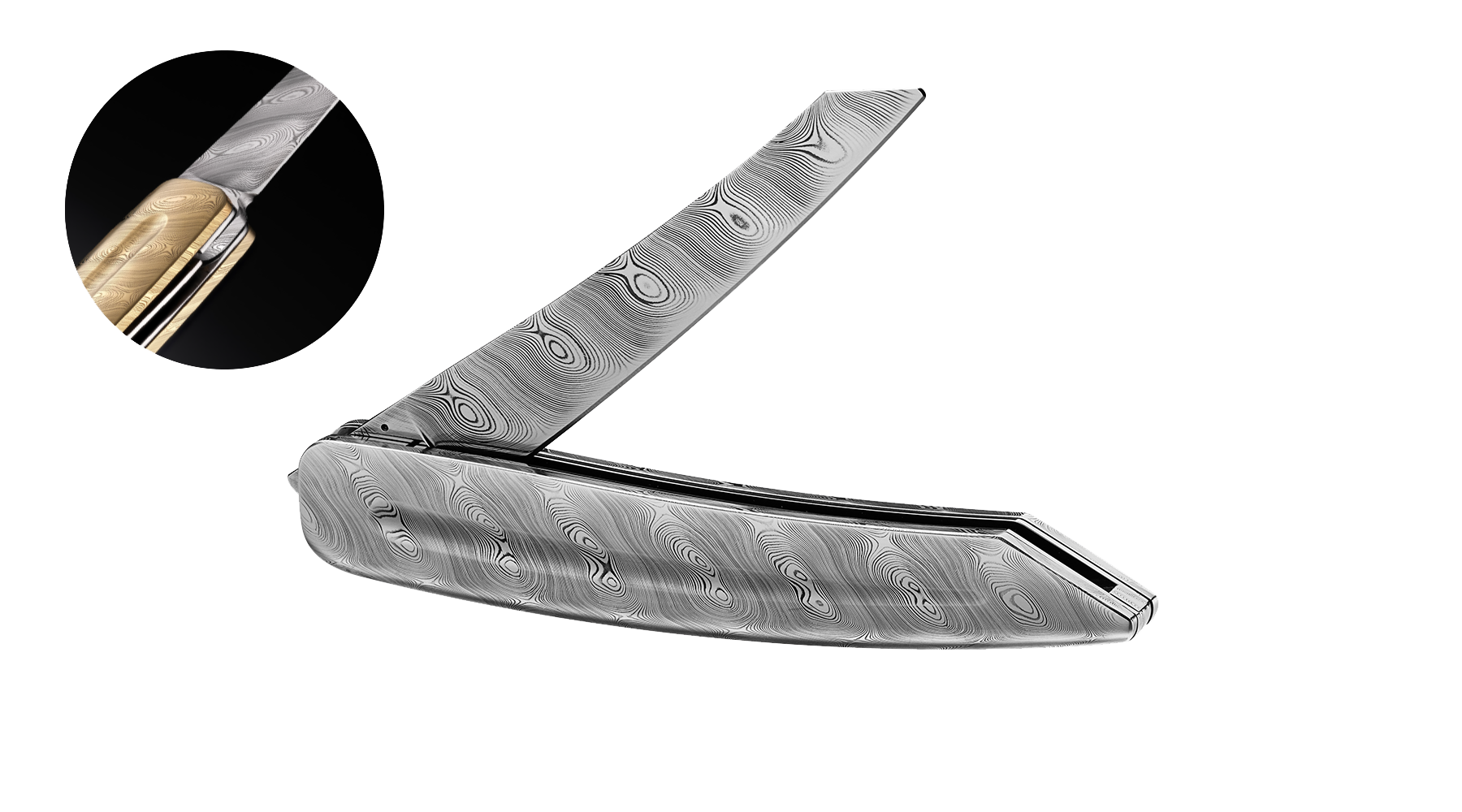 sknife Taschenmesser: Damast