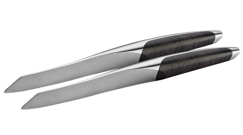 sknife Steakmesser, 2-teiliges Set, Chirurgenstahl, stabilisierte Esche