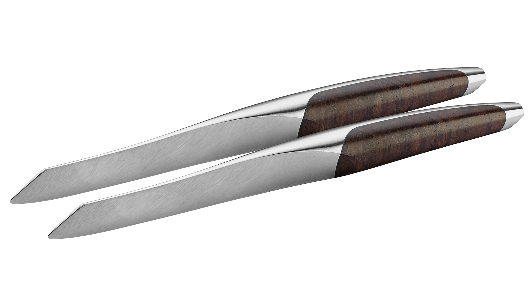 sknife Steakmesser, 2-teiliges Set, Chirurgenstahl, stabilisiertes Walnussholz